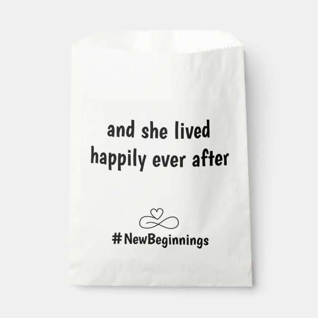 Divorce Party Favour Gift New Beginning Divorced A Bag (Front)