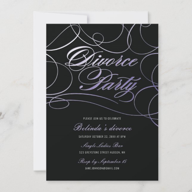 Divorce Party Invitation (Front)