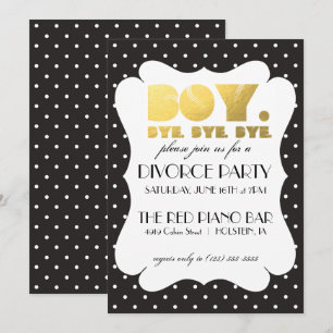 Divorce Party Invitation - Boy Bye