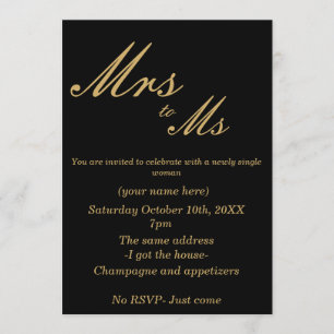 Divorce Party Invite