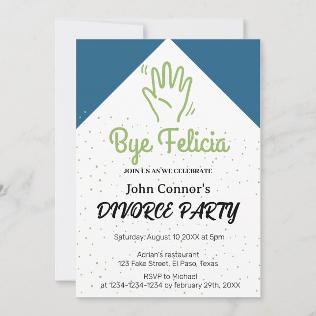 Divorce party invites: Bye Felicia, Humourous. Invitation (Front)