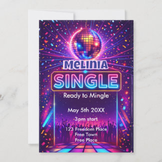 Divorce Party Single and ready to Mingle Invitation