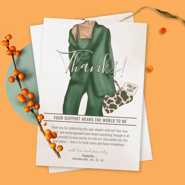 Divorce Party Thank You Card (Divorce Party Thank You Card)