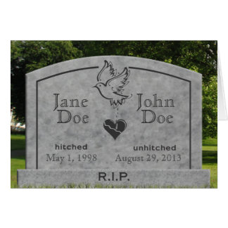 Divorce - RIP Card - change text