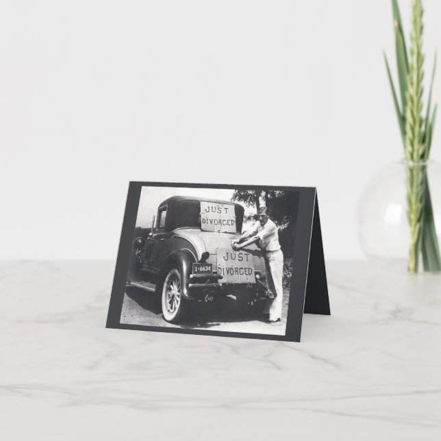 Divorcé, séparé, seul, seul, carte de voeux (Devant)