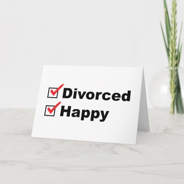 Divorced And Happy Card (Front)