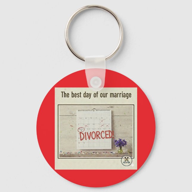Divorced!  Let's celebrate! Keychain (Front)