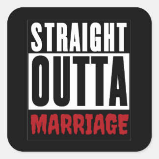 Divorcee Gift - Straight Outta Marriage Square Sticker