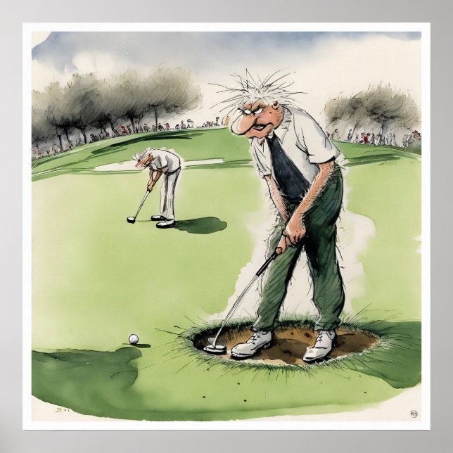 Divot Trouble - Golf Print (Front)