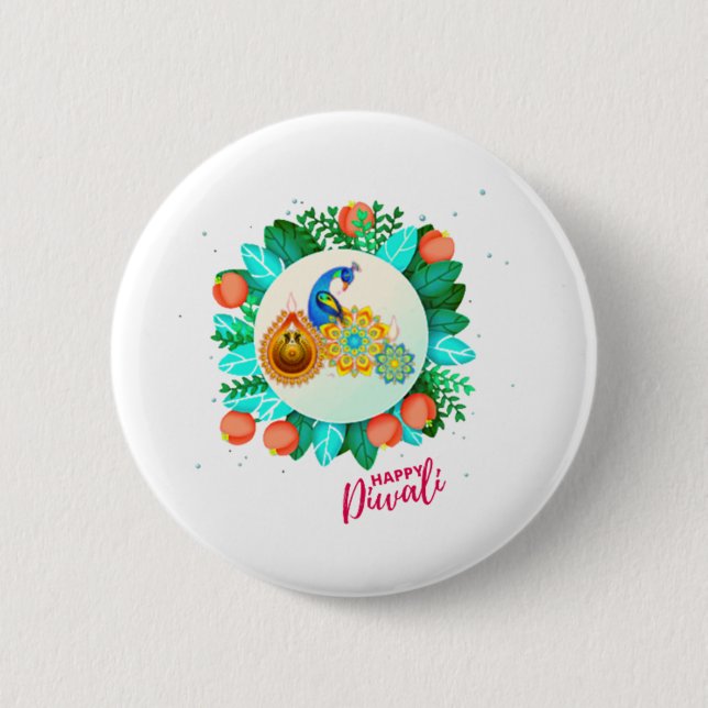 DIWALI 2 INCH ROUND BUTTON (Front)