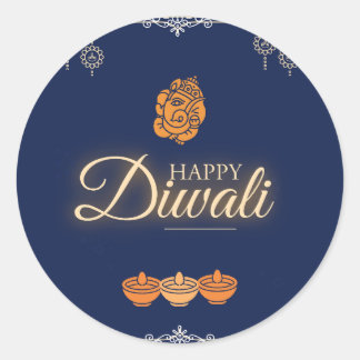 Diwali Celebration Party Classic Round Sticker