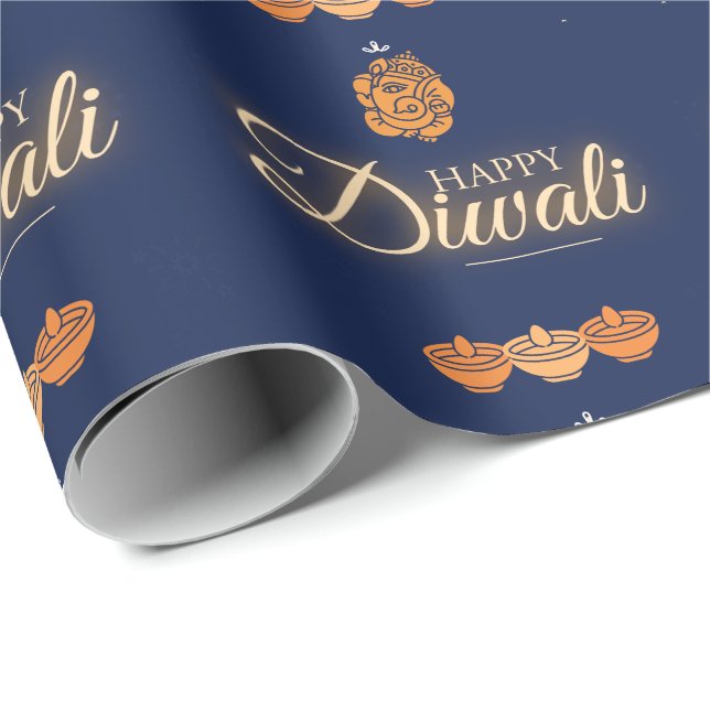 Diwali Celebration Party Wrapping Paper (Roll Corner)