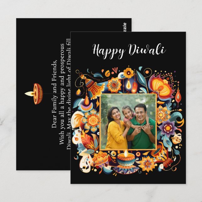 Diwali celebration postcard (Front/Back)