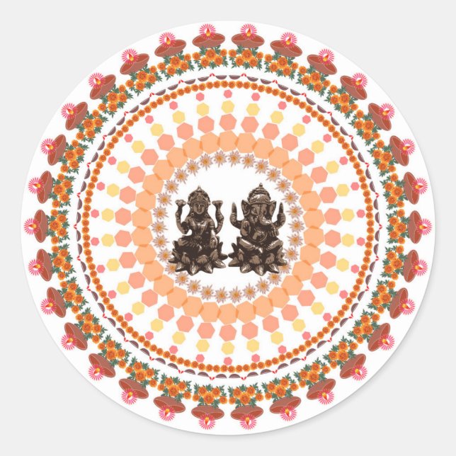  Diwali  Classic Round Sticker (Front)