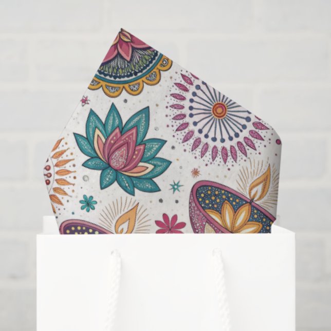Diwali Designs and Patterns Tissue Paper (Gift Bag)
