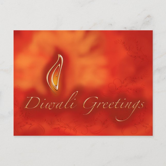 Diwali Devali - Salutations légères - Carte de voe (Devant)