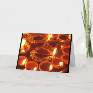 diwali diya candles card
