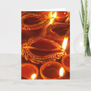 diwali diya flames card