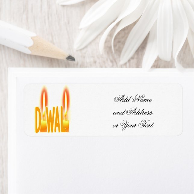 Diwali éclaire la typographie bougies (En situation)