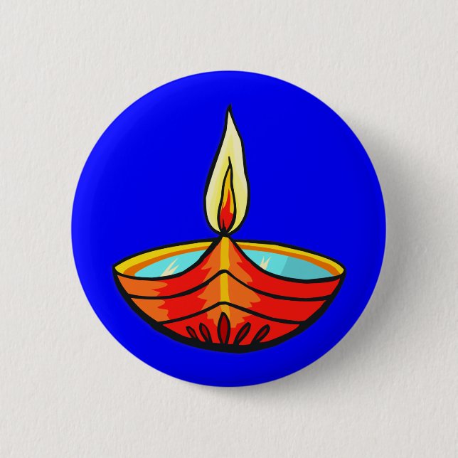 Diwali Festival Lights 2 Inch Round Button (Front)