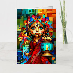 Diwali festival of lights greeting card
