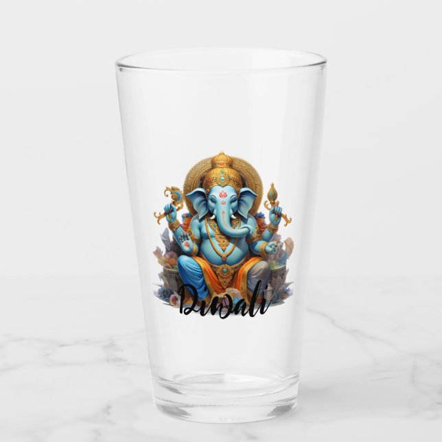 Diwali Ganesh Glass (Front)