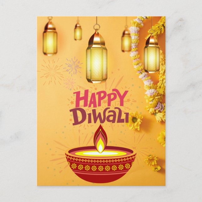 Diwali Greeting Card – Festival of Lights Wishes (Front)