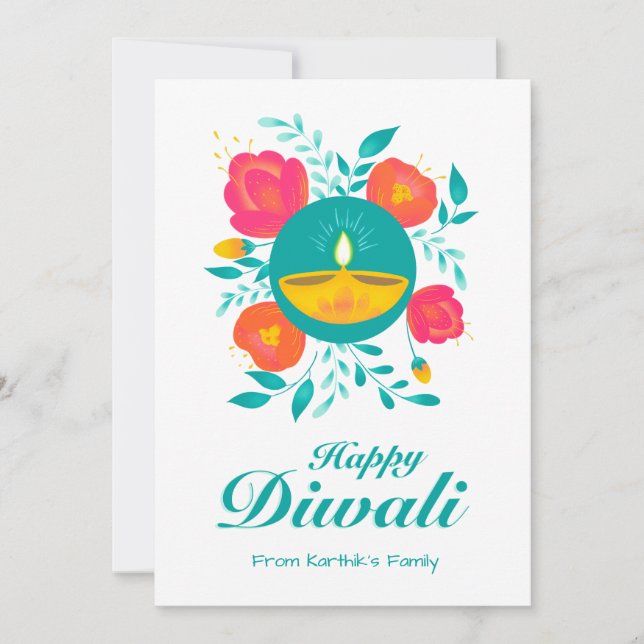 Diwali greeting card personalized (Front)