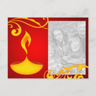 diwali greetings photo card lovely light