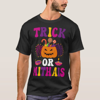 Diwali Halloween Pumpkin Halloween And Diwali Cost T-Shirt