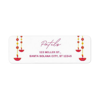 Diwali Indian Theme Return Address Labels
