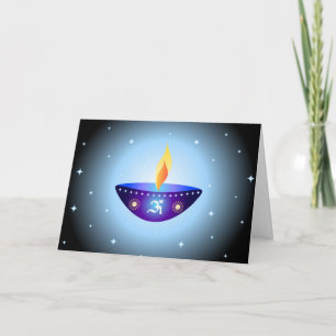 Diwali lamp - card