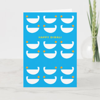 Diwali Lamps - Cyan Card