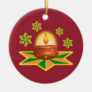 Diwali Lantern Ceramic Ornament