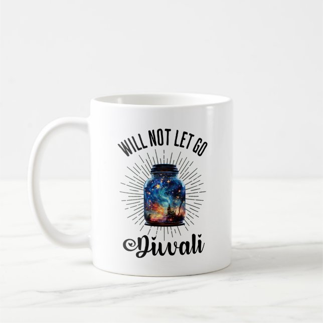 Diwali Light Jar – Festival of Lights Coffee Mug (Left)