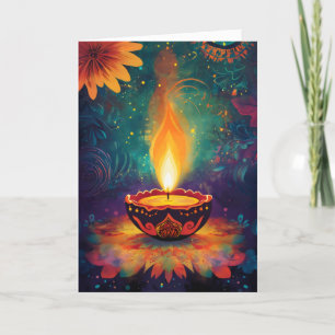 Diwali Light Lamp Ornamental Holiday Card
