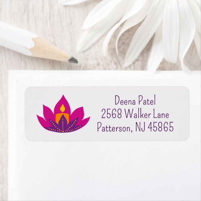 Diwali Lotus Flower Candle Adresse (En situation)