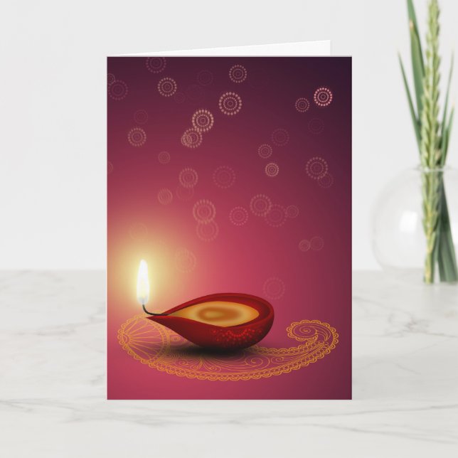 Diwali lumineux - Carte de voeux (Devant)