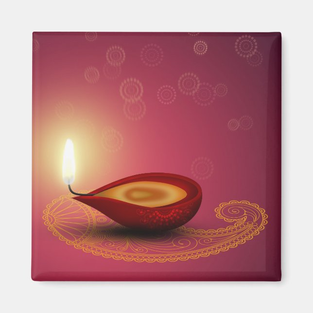 Diwali lumineux - Magnet (Devant)