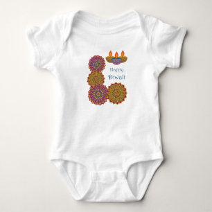 Diwali - Mandala & Lamps Baby Bodysuit
