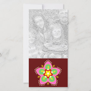diwali rangoli photo card