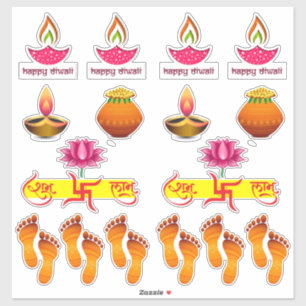 Diwali sticker combo set