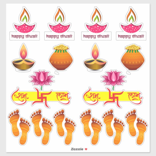Diwali sticker combo set (Sheet)