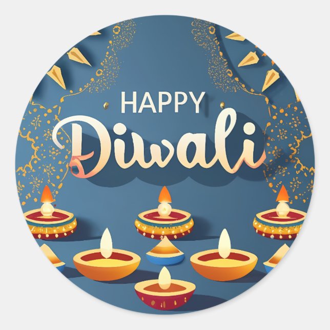 Diwali sticker for gift set (Front)