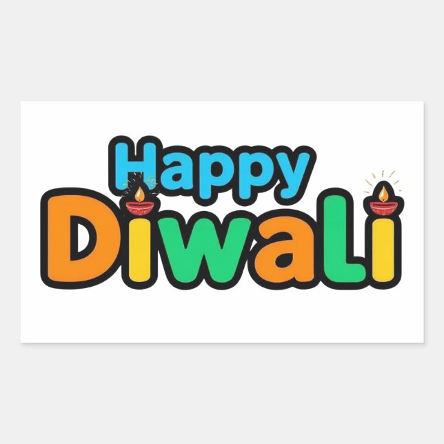 Diwali – The Colourful Festival of Light and Joy Sticker (Front)