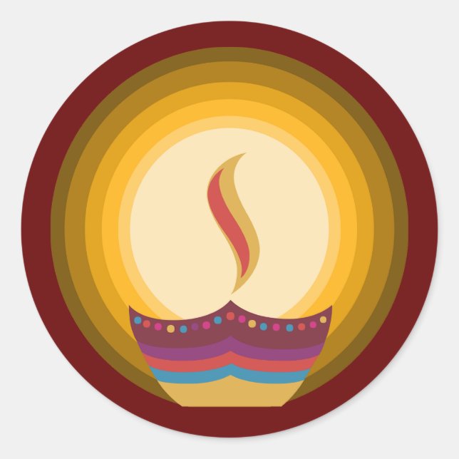Diwali: The Festival of Lights Hindu Classic Round Sticker (Front)
