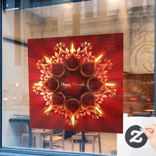 Diwali Window Cling (Cafe Window)