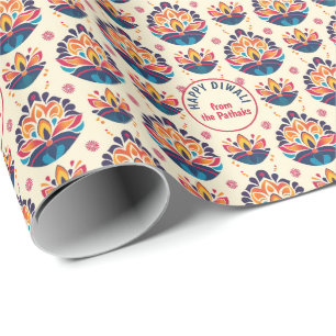 Diwali Wrapping Paper – Custom Text Edition