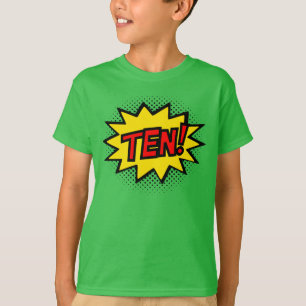 DIX ! 10ème T-shirt de logo de super héros de