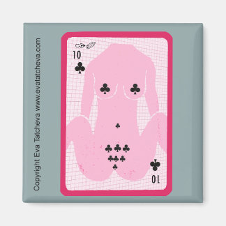 'Dix de pique' Designer Frigo Magnet